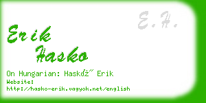 erik hasko business card